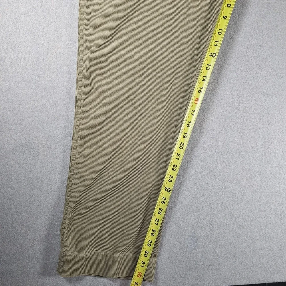 Polo Ralph Lauren Corduroy Pants Mens 42x30 Tan Khaki Button Fly Cotton Vintage